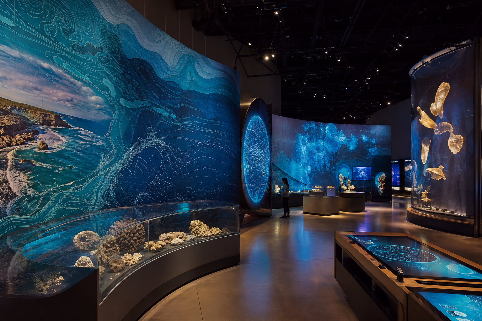Original immersive ocean-science museum installation concept