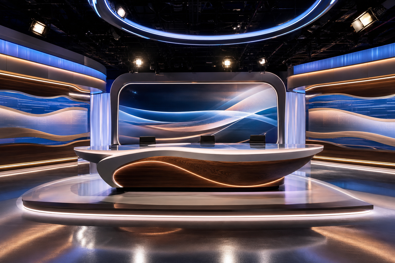 Original premium television studio environment concept