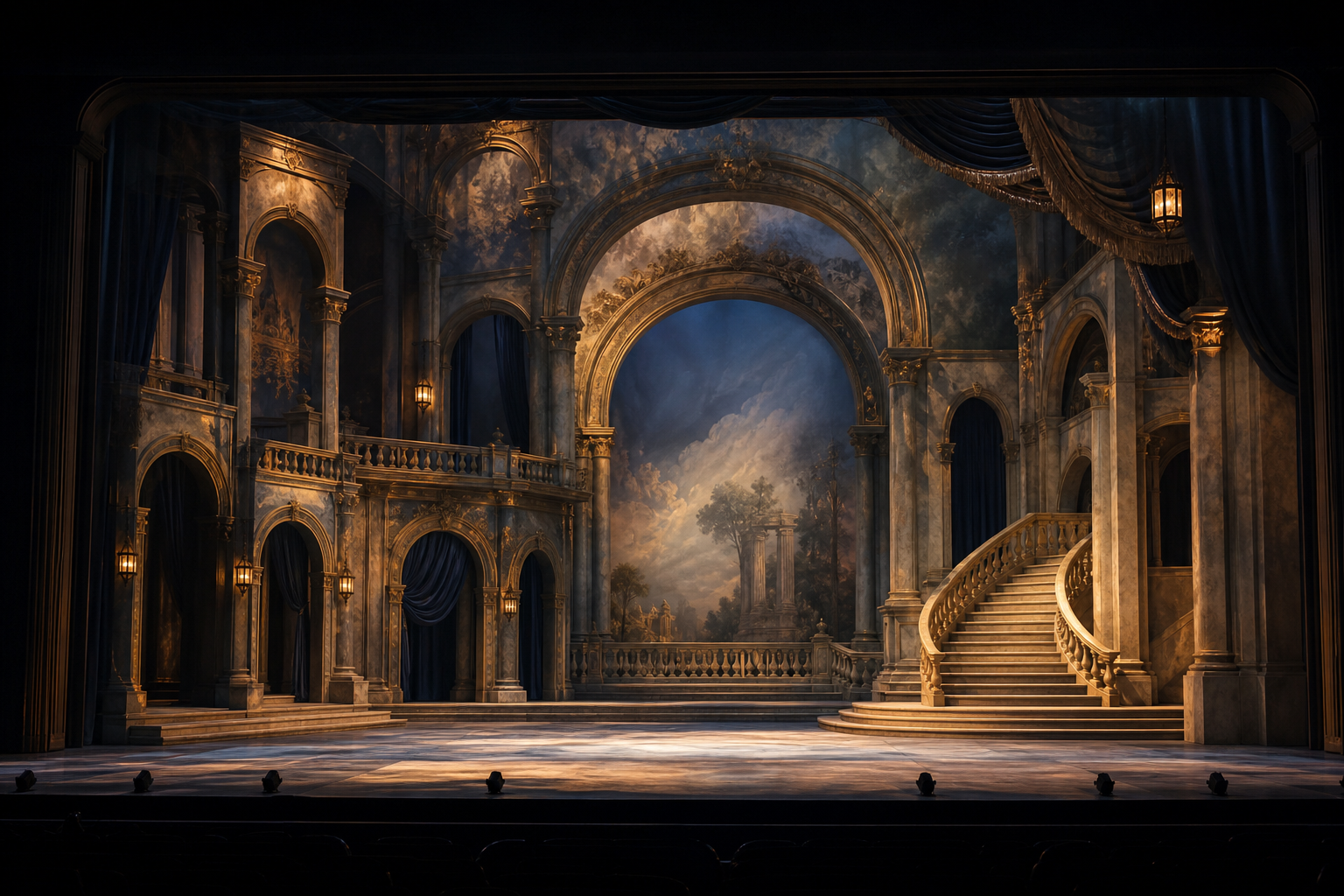 Original grand theatrical stage environment concept