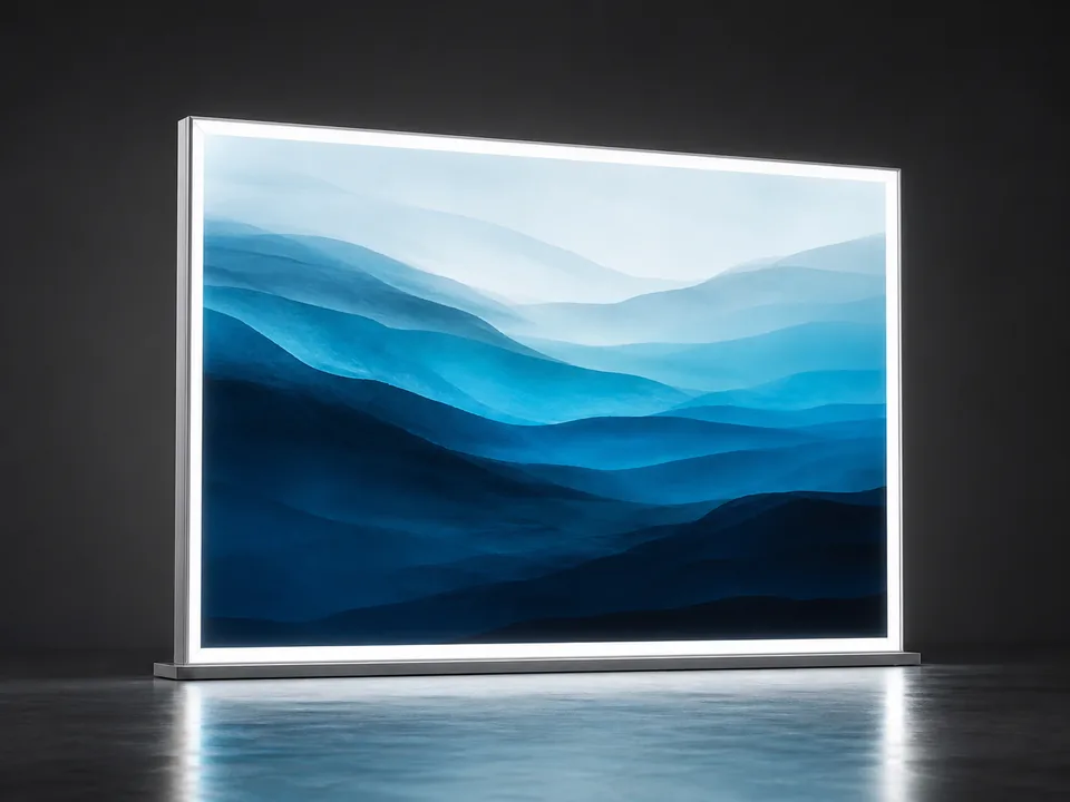 Illuminated LED SEG lightbox frame